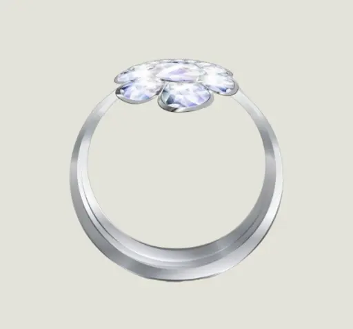 Multi Light Flower Crystal Ring