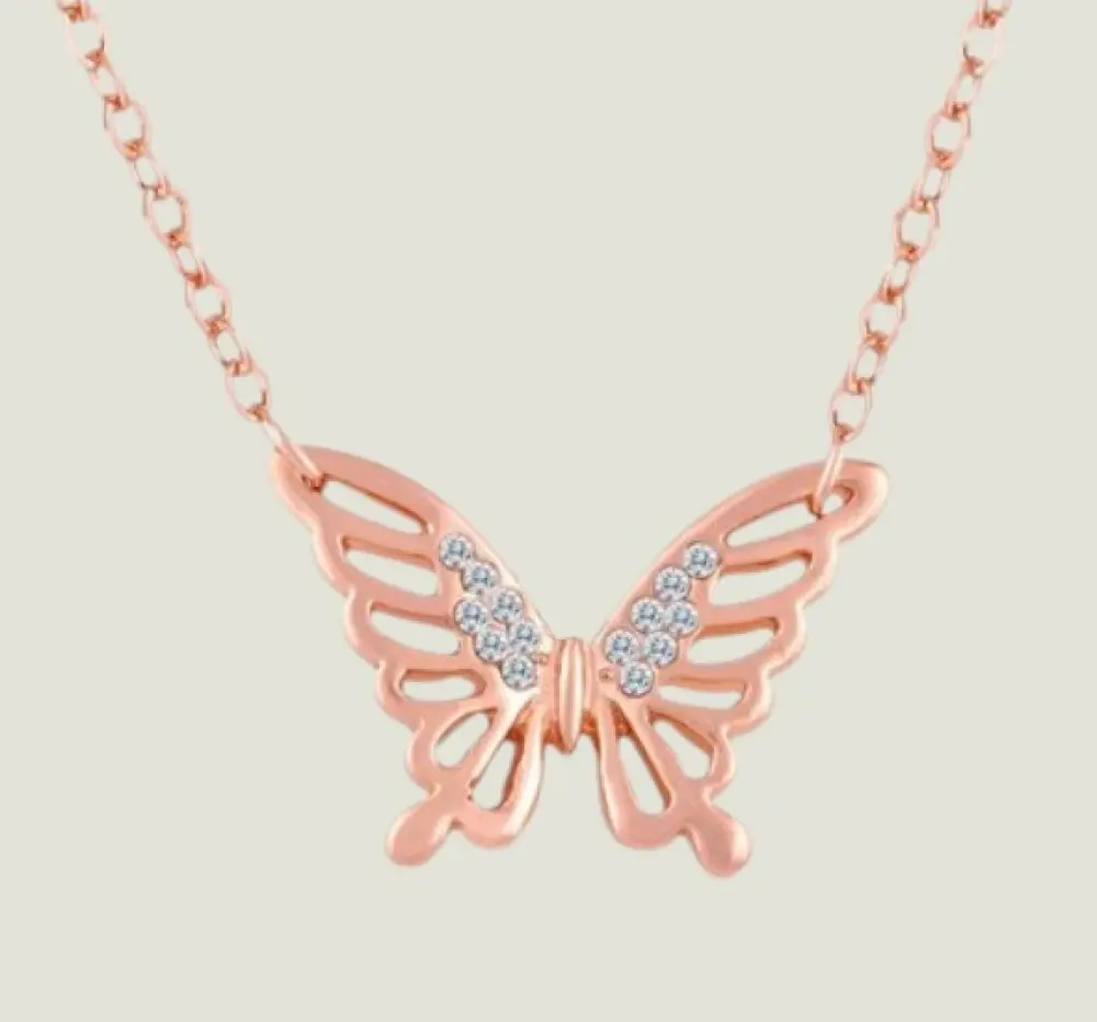 Butterfly Pendant Gold Chain