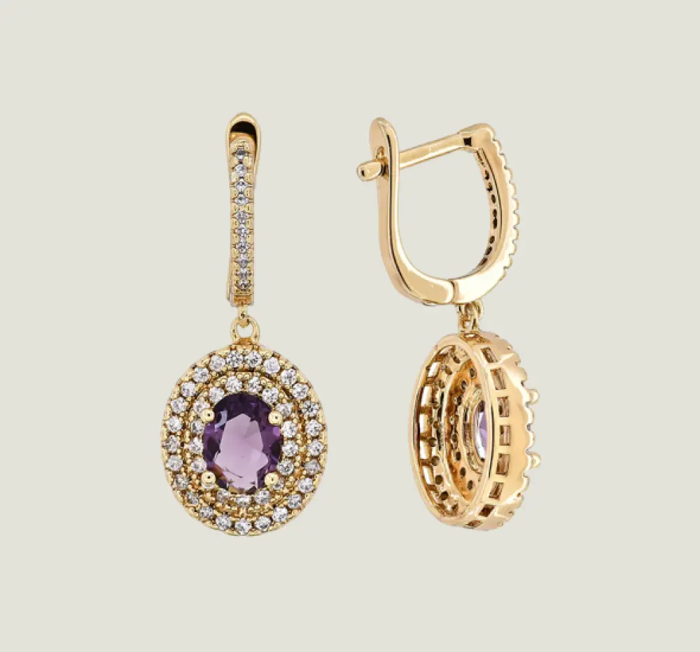 Drop Earring with Stones