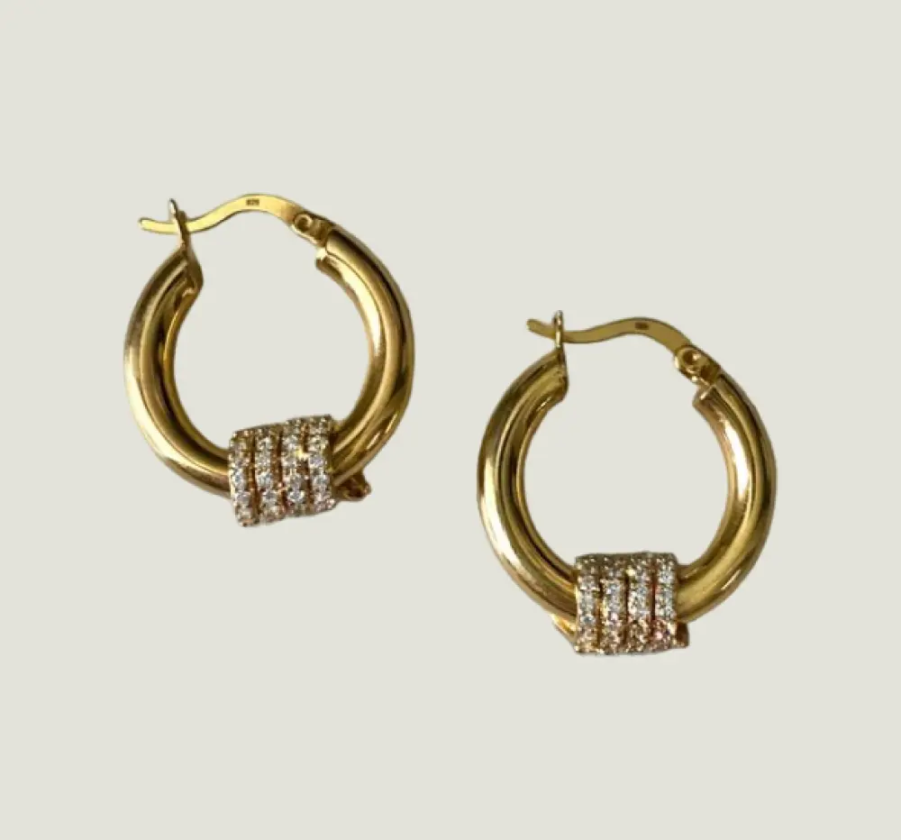 Twisted U Shape Hoop Earring