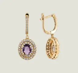 Drop Earring with Stones