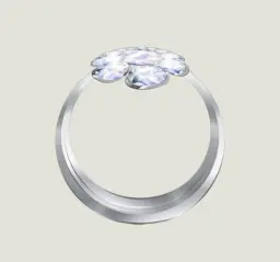 Multi Light Flower Crystal Ring