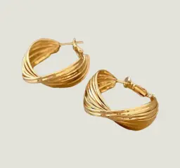 Oval Shape Hook Earring